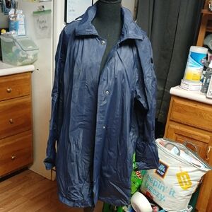Totes Womens Blue Raincoat Xl